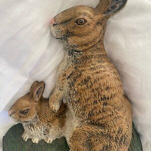 Cast Iron Bunny Rabbit Doorstop 9.5inch tall great conditon